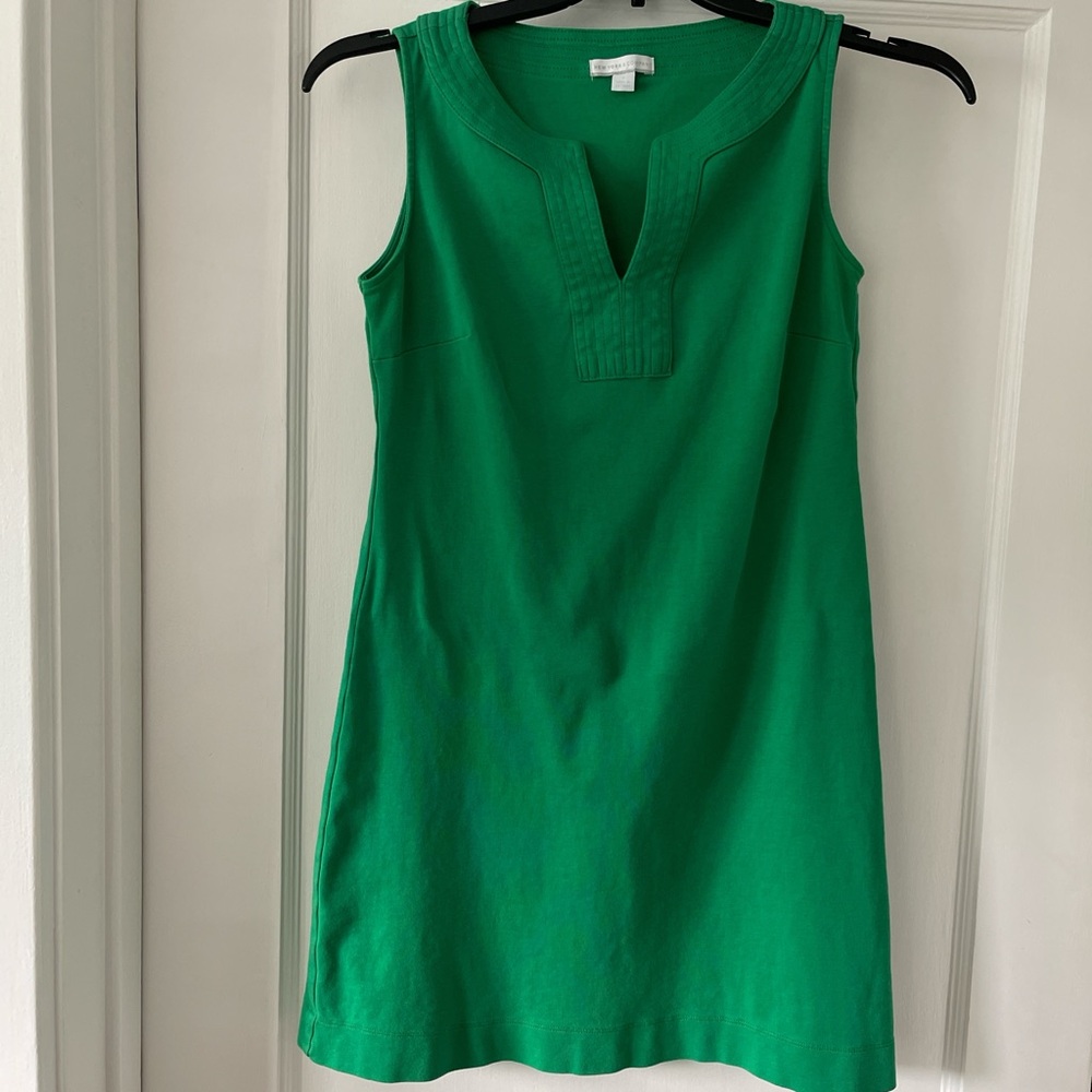 New York & Company Vibrant Green Dress